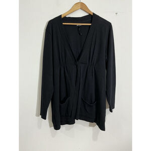 Womans Apt 9 Woman Long Sleeve Black One Button Cardigan Sweater 2x